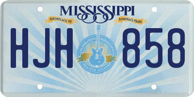 MS license plate HJH858