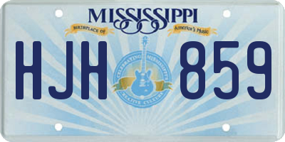MS license plate HJH859