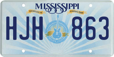 MS license plate HJH863