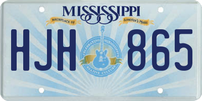 MS license plate HJH865