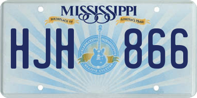 MS license plate HJH866