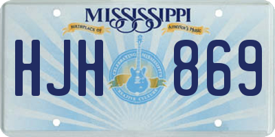 MS license plate HJH869