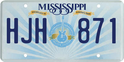 MS license plate HJH871