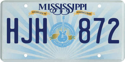MS license plate HJH872