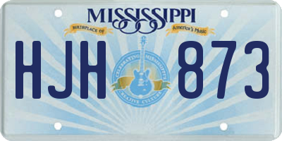 MS license plate HJH873