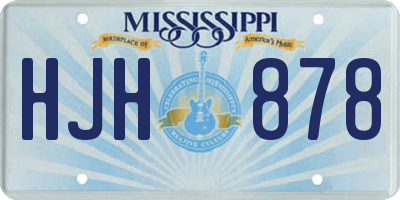 MS license plate HJH878