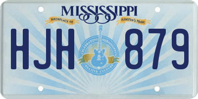 MS license plate HJH879