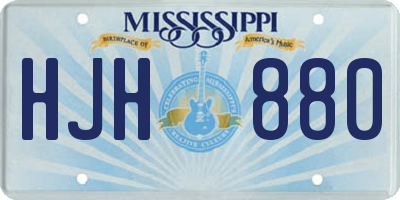 MS license plate HJH880