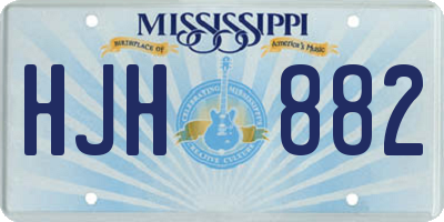 MS license plate HJH882