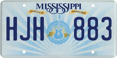 MS license plate HJH883