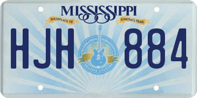 MS license plate HJH884
