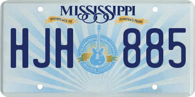 MS license plate HJH885