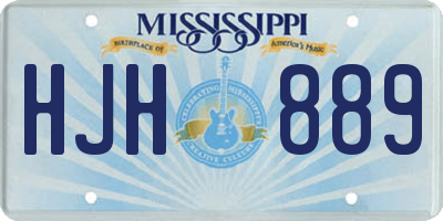 MS license plate HJH889