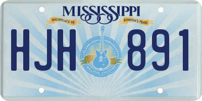 MS license plate HJH891