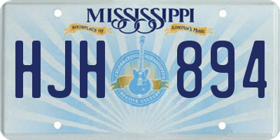 MS license plate HJH894