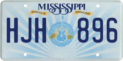 MS license plate HJH896