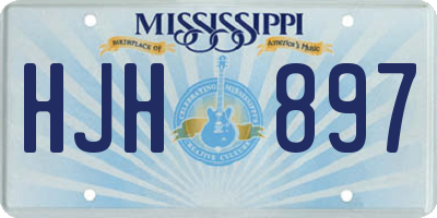MS license plate HJH897