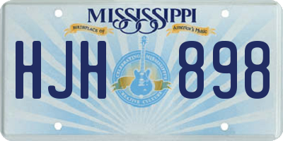 MS license plate HJH898