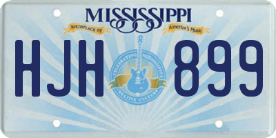 MS license plate HJH899