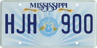 MS license plate HJH900