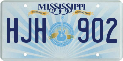MS license plate HJH902
