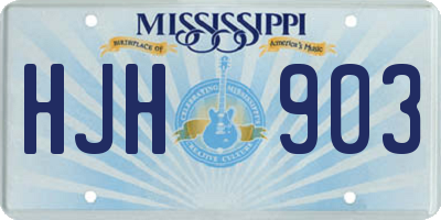 MS license plate HJH903