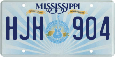 MS license plate HJH904