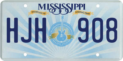 MS license plate HJH908