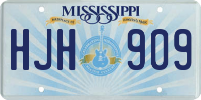 MS license plate HJH909