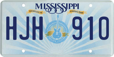 MS license plate HJH910