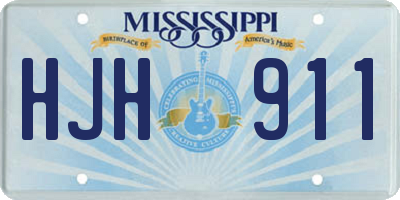 MS license plate HJH911