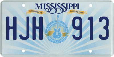 MS license plate HJH913