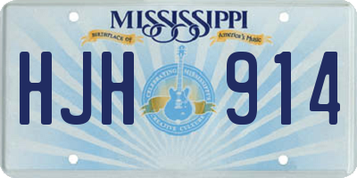 MS license plate HJH914