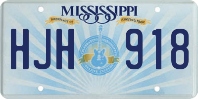 MS license plate HJH918
