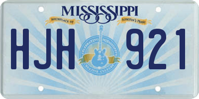MS license plate HJH921