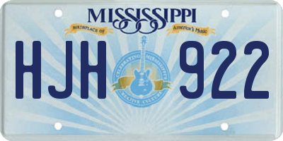 MS license plate HJH922