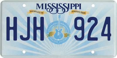 MS license plate HJH924