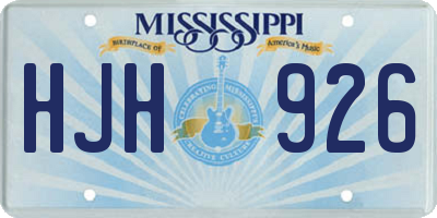 MS license plate HJH926