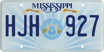 MS license plate HJH927