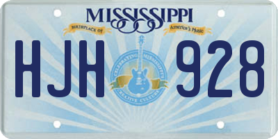 MS license plate HJH928