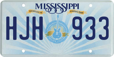 MS license plate HJH933