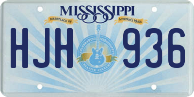MS license plate HJH936