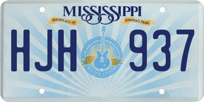MS license plate HJH937
