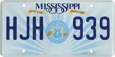 MS license plate HJH939