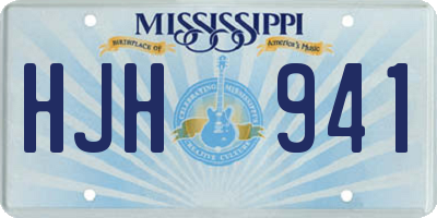 MS license plate HJH941