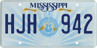 MS license plate HJH942