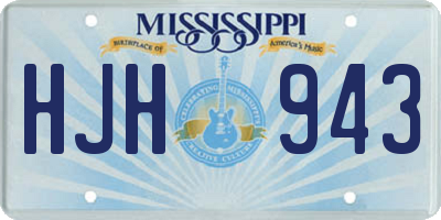 MS license plate HJH943