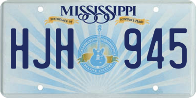MS license plate HJH945