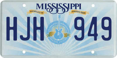 MS license plate HJH949
