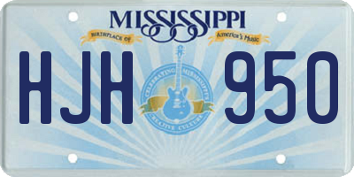 MS license plate HJH950